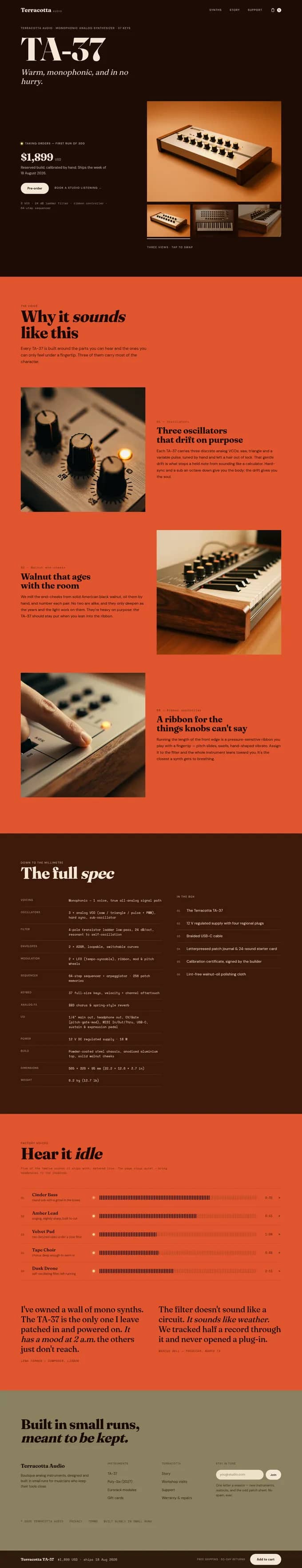 Terracotta Audio: Analog synthesizer