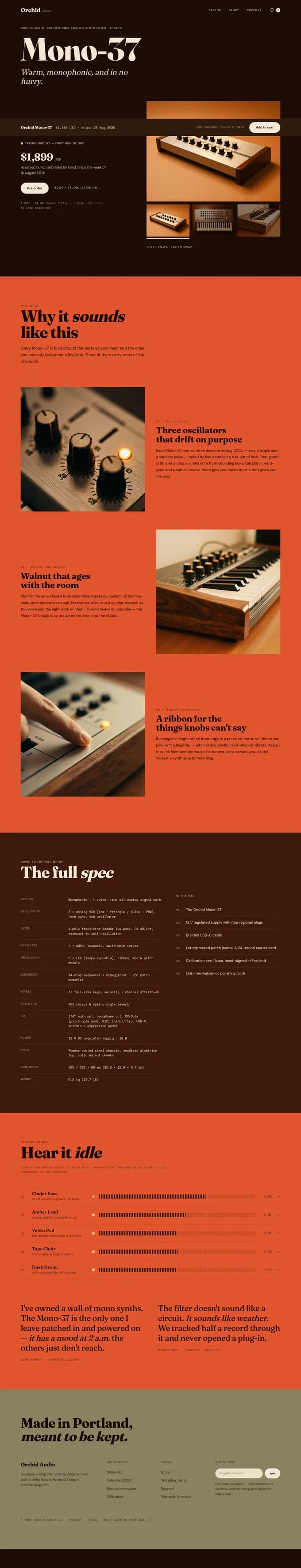 Orchid Analog — Product detail