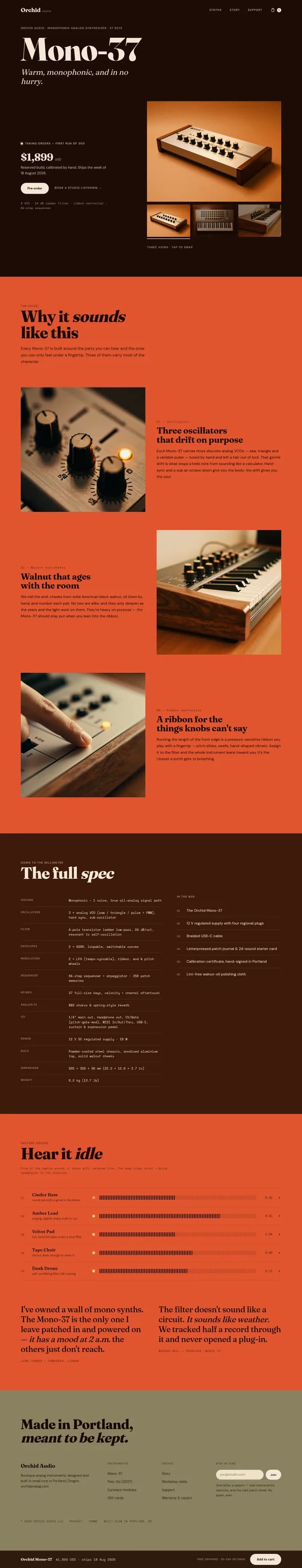 Orchid Analog — Product detail
