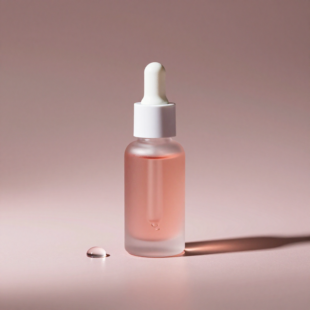 Dew Veil serum in a frosted glass dropper bottle