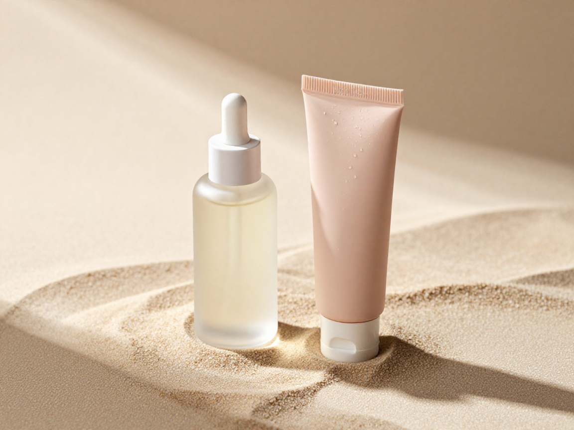 Morning Light duo with First Light essence beside the Soft Focus skin tint